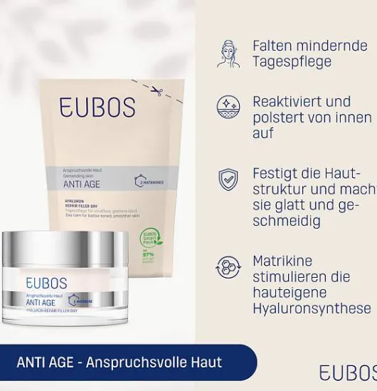 Eubos Anti-Age Hyaluron Repair Filler Day Nachfüllbeutel 50 ml