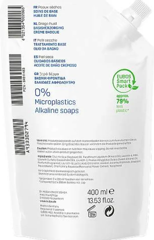 Eubos Creme Ölbad Nachfüllbeutel 400 ml Bad