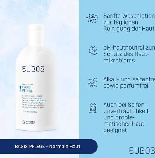 Eubos Flüssig Wasch Emulsion Unparfümiert 200 ml Flüssigkeit