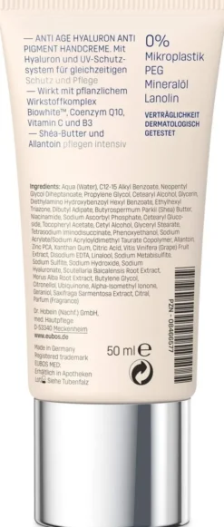 Eubos Hyaluron Anti Pigment Handcreme 50 ml