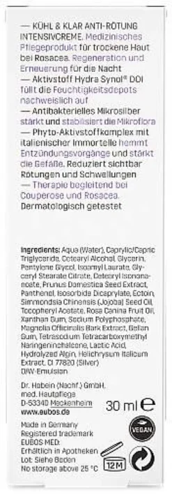 Eubos Kühl & Klar Anti-Rötung Intensivcreme 30 ml