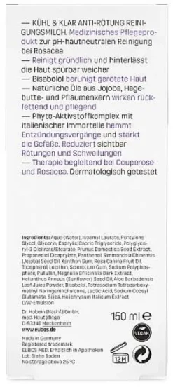 Eubos Kühl & Klar Anti-Rötung Reinigungsmilch 150 ml