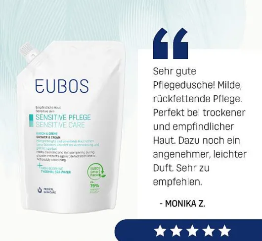 Eubos Sensitive Dusch & Creme 400 ml Nachfüllbeutel