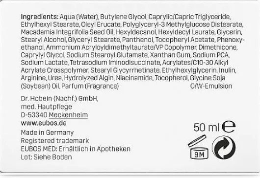 Eubos Sensitive Feuchtigkeitscreme Tagespflege 50 ml