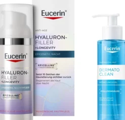 Eucerin Anti-Age Hyaluron-Filler Epigenetic Nachtpflege 50 ml Creme + gratis DermatoClean Hyaluron Reinigungsgel 200 ml