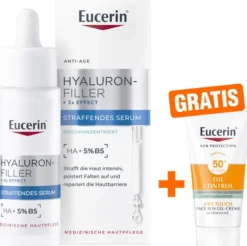 Eucerin Anti-Age Hyaluron-Filler straffendes Serum 30 ml + gratis Eucerin Sun Gel-Creme Oil Control 20 ml