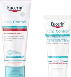 Eucerin AtopiControl Akut Creme 100 ml + gratis AtopiControl Hydro-Lotion 20 ml