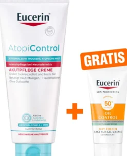 Eucerin AtopiControl Akut Creme 100 ml + gratis Eucerin Sun Gel-Creme Oil Control 20 ml