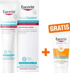 Eucerin AtopiControl Akut Creme 40 ml + gratis Eucerin Sun Gel-Creme Oil Control 20 ml