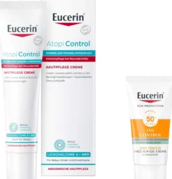 Eucerin AtopiControl Akut Creme 40 ml + gratis Eucerin Sun Gel-Creme Oil Control 20 ml