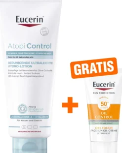 Eucerin AtopiControl Hydro-Lotion 400 ml + gratis Eucerin Sun Gelcreme Oil Control 20 ml