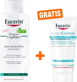 Eucerin Dermo Capillaire Anti-Schuppen Gel Shampoo 250 ml + AtopiControl Hydro-Lotion 20 ml