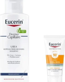 Eucerin Dermo Capillaire kopfhautberuh. Urea Shampoo 250 ml + gratis Sun Gel-Creme Oil Control 20 ml