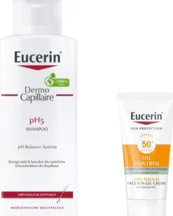 Eucerin Dermo Capillaire pH5 Shampoo 250 ml + gratis Eucerin Sun Gel-Creme Oil Control 20 ml