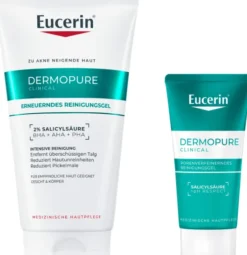 Eucerin DermoPure Clinical erneuerndes Reinigungsgel 150 ml + gratis DermoPure Clinical Porenverfeinerndes Reinigungsgel