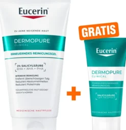 Eucerin DermoPure Clinical erneuerndes Reinigungsgel 150 ml + gratis DermoPure Clinical Porenverfeinerndes Reinigungsgel
