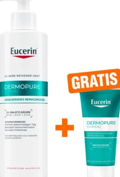 Eucerin DermoPure Clinical erneuerndes Reinigungsgel 400 ml + gratis DermoPure Clinical Porenverfeinerndes Reinigungsgel