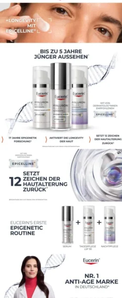 Eucerin Hyaluron - Filler + Longevity Epigenetic Serum 30 ml