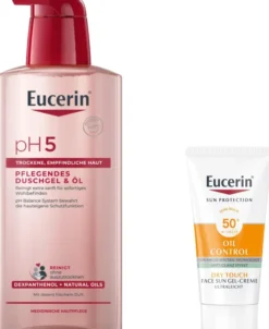 Eucerin pH5 Duschgel & Öl empfindliche Haut 400 ml + gratis Eucerin Sun Gelcreme Oil Control 20 ml