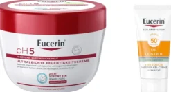 Eucerin pH5 ultraleichte Feuchtigkeitscreme 350 ml + gratis Eucerin Sun Gelcreme Oil Control 20 ml