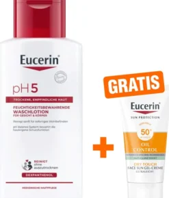 Eucerin pH5 Waschlotion 200 ml empfindliche Haut + gratis Eucerin Sun Gelcreme Oil Control 20 ml