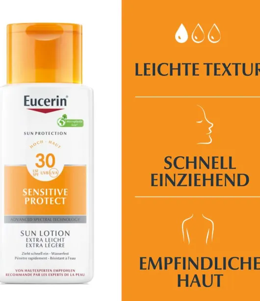 Eucerin Sensitive Protect Sun Extra Leicht LSF 30 150 ml Lotion