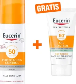 Eucerin Sun Fluid PhotoAging LSF 50 50 ml + gratis Sun Gel-Creme Oil Control 20 ml