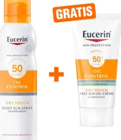 Eucerin Sun Oil Control Dry Touch LSF 50 200 ml Spray + gratis Sun Gel-Creme Oil Control 20 ml