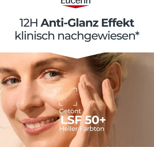 Eucerin Sun Oil Control Face Fluid Getönt (Hell) LSF 50 50 ml