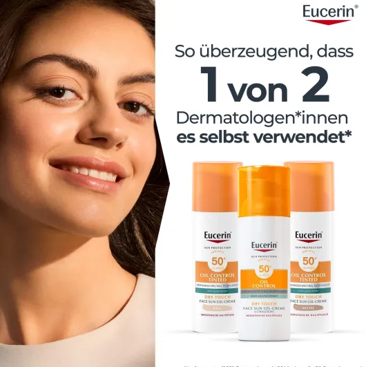 Eucerin Sun Oil Control Face Fluid Getönt (Hell) LSF 50 50 ml