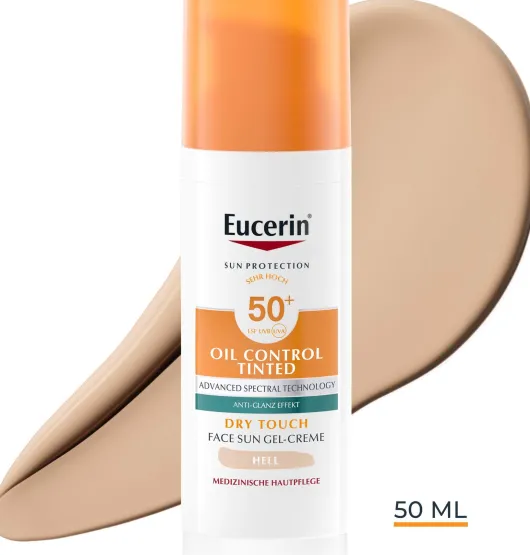 Eucerin Sun Oil Control Face Fluid Getönt (Hell) LSF 50 50 ml