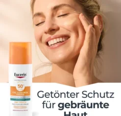 Eucerin Sun Oil Control Face Fluid Getönt (Hell) LSF 50 50 ml
