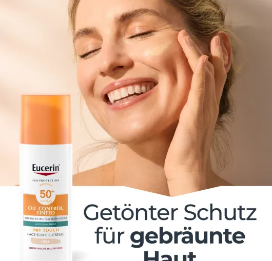 Eucerin Sun Oil Control Face Fluid Getönt (Hell) LSF 50 50 ml