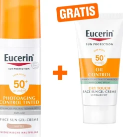 Eucerin Sun Photoaging Control Tinted Face CC Creme LSF 50+ + gratis Eucerin Sun Gel-Creme Oil Control 20 ml