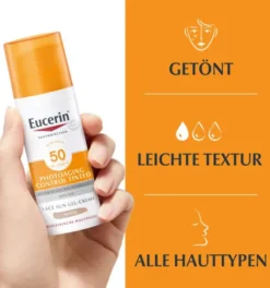 Eucerin Sun Photoaging Control Tinted Face Gel-Creme LSF 50+ Mittel 50 ml