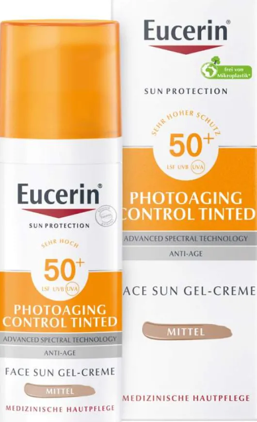 Eucerin Sun Photoaging Control Tinted Face Gel-Creme LSF 50+ Mittel 50 ml