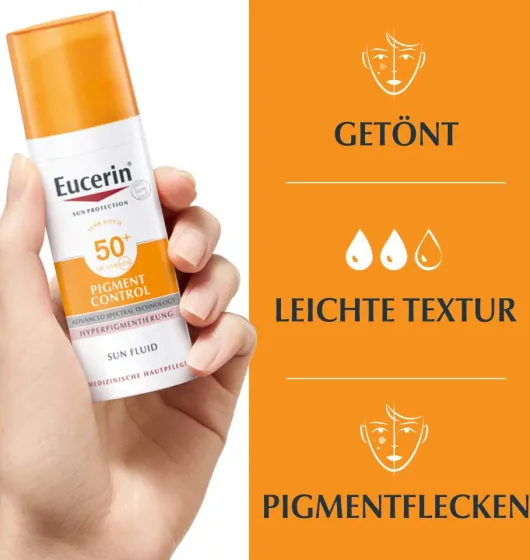Eucerin Sun Pigment Control Face Fluid Getönt (Mittel) LSF 50+ 50 ml