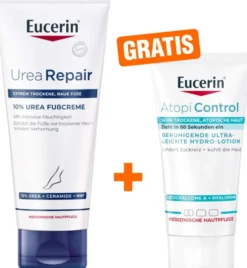 Eucerin UreaRepair Fußcreme 10% 100 ml + gratis AtopiControl Hydro-Lotion 20 ml