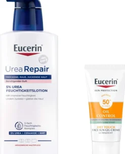 Eucerin UreaRepair Plus Lotion 5 % mit Duft 400 ml + gratis Eucerin Sun Gel-Creme Oil Control 20 ml