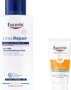 Eucerin UreaRepair Plus Lotion 5 % mit Duft 250 ml + gratis Eucerin Sun Gel-Creme Oil Control 20 ml