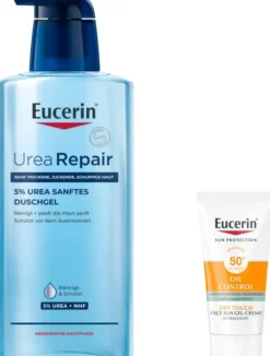 Eucerin UreaRepair 5% Urea Sanftes Duschgel 400 ml + gratis Eucerin Sun Gel-Creme Oil Control 20 ml