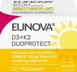 Eunova DuoProtect D3 + K2 1000 I.E. 90 Kapseln
