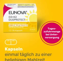 Eunova DuoProtect D3 + K2 2000 I.E. 90 Kapseln