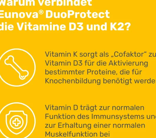 Eunova Duoprotect D3 + K2 2000 I.E. 30 Kapseln