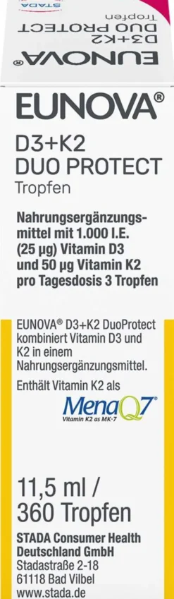 Eunova DuoProtect D3 + K2 1000 I.E. 11,5 ml Tropfen