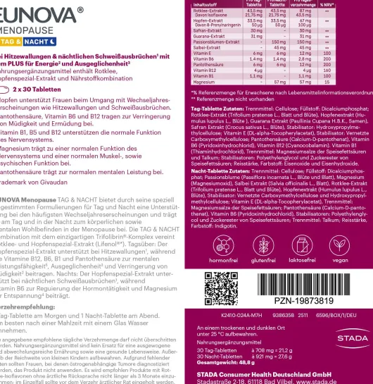 Eunova Menopause Tag & Nacht 60 Tabletten