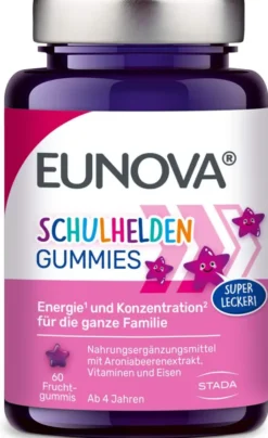 Eunova Schulhelden Gummies 60 Bonbons