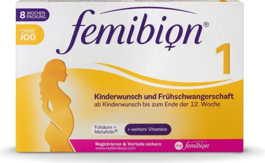 Femibion 1 Kinderwunsch und Frühschwangerschaft ohne Jod 60 Tabletten