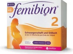 Femibion 2 Schwangerschaft ohne Jod 2 x 60 Tabletten und Kapseln Kombipackung