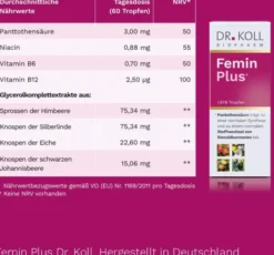 Femin Plus Dr.Koll Gemmo Komplex Himbeer Vitamin B 50 ml Tropfen